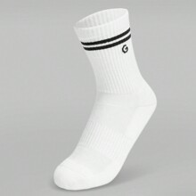 Pairs Cotton Vintage Striped Socks Soft Ventilated Mesh With Jacquard Logo Workout Daily Casual | SHEIN