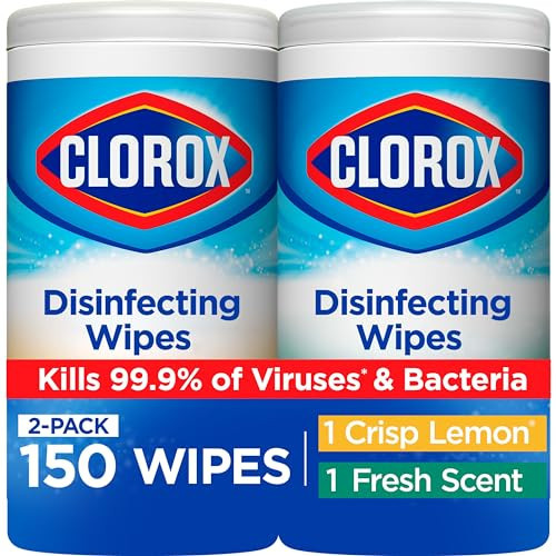 Clorox Disinfecting Wipes Value Pack, Bleach Free Cleaning Wipes, 75 Count Each, Pack of 2, Packaging May Vary | Amazon (US)