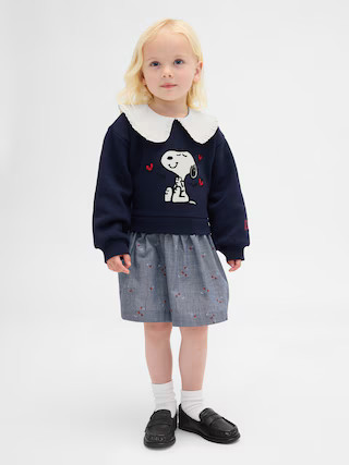 Baby & Toddler Snoopy Ruffle Collar Sweatshirt Dress | Gap (US)