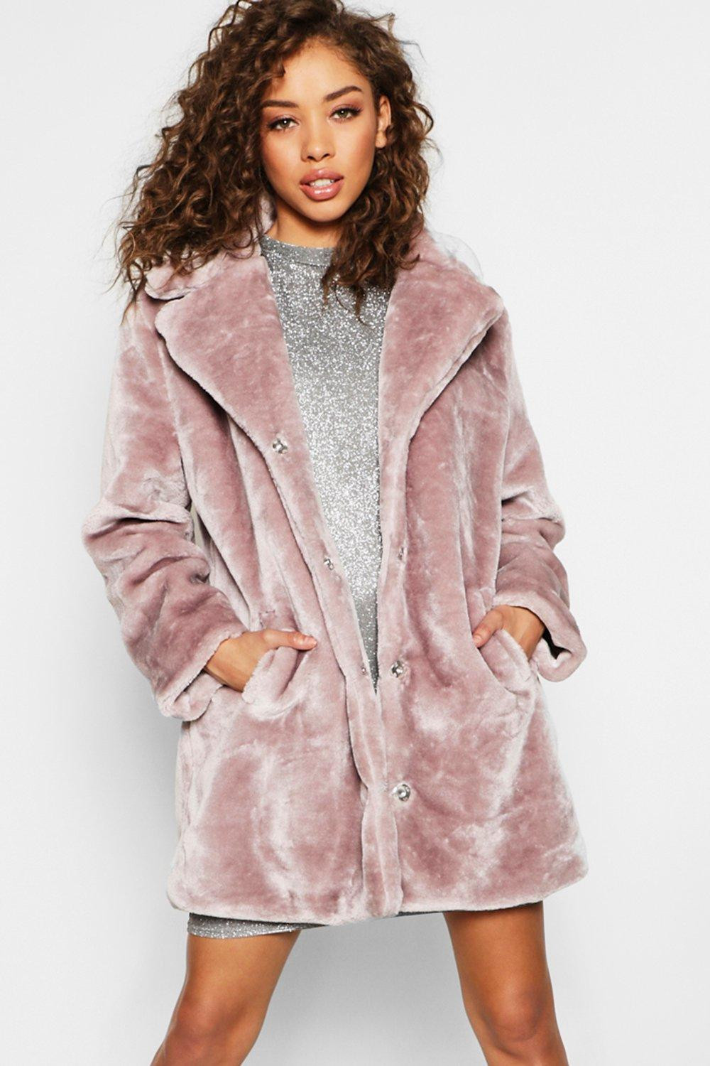 Faux Fur Collared CoatFaux Fur Collared Coat | Boohoo.com (UK & IE)