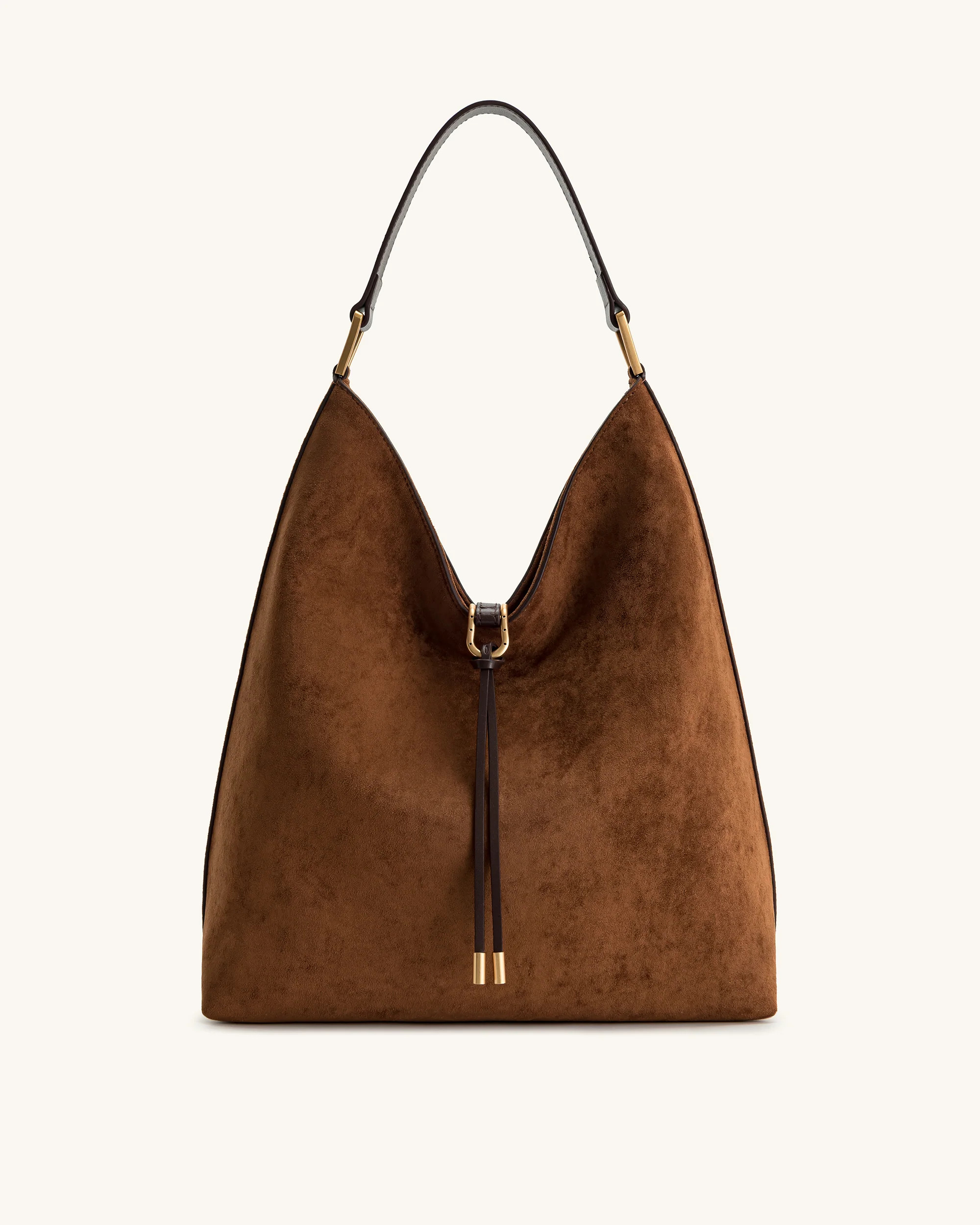Aria Faux Suede Shoulder Bag - Brown | JW PEI US