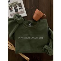 Simplistic Modern Sourdough Bread Embroidered Crewneck Sweater | Etsy (US)