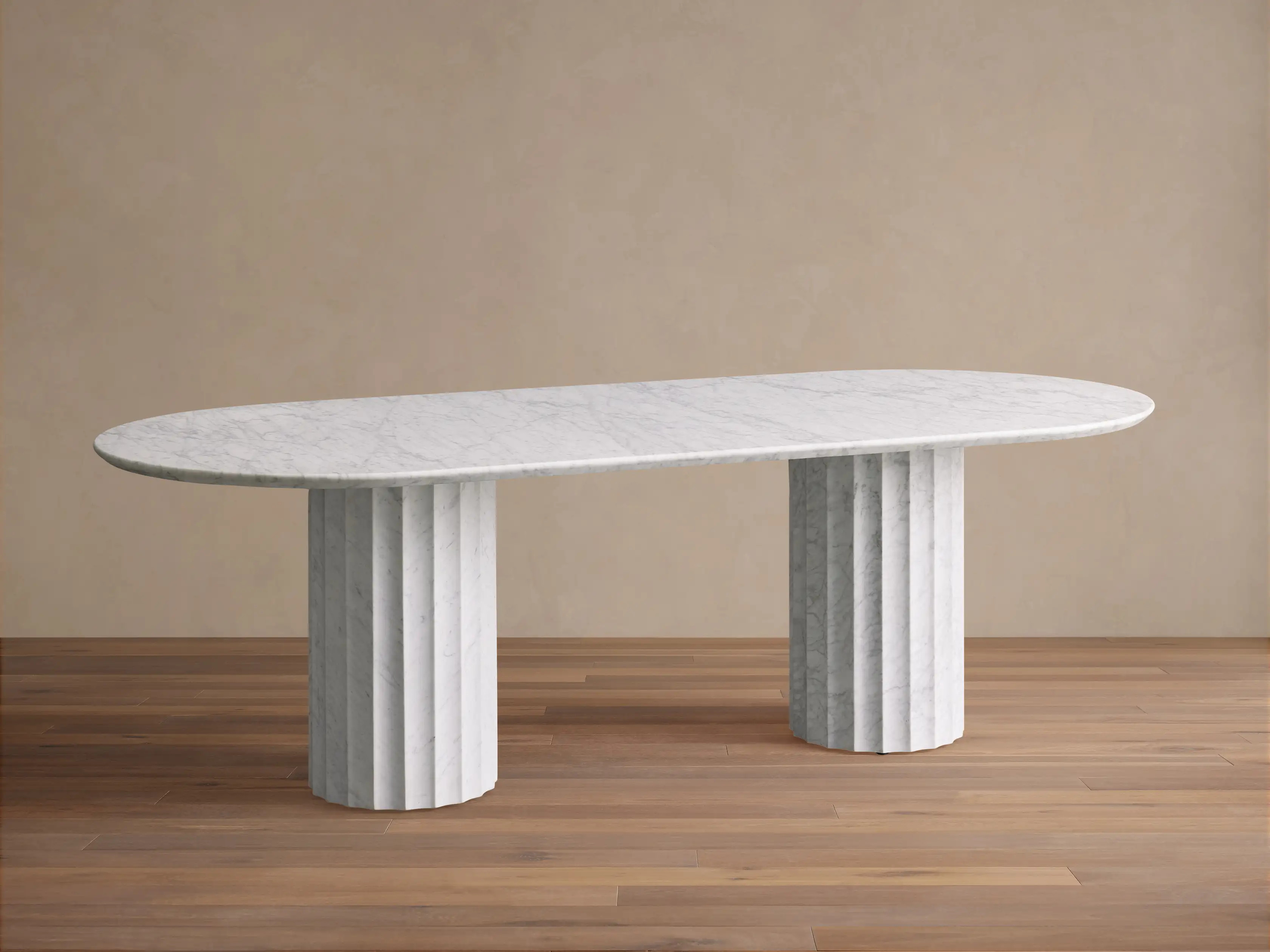 Danae Stone Dining Table in Carrara | Arhaus