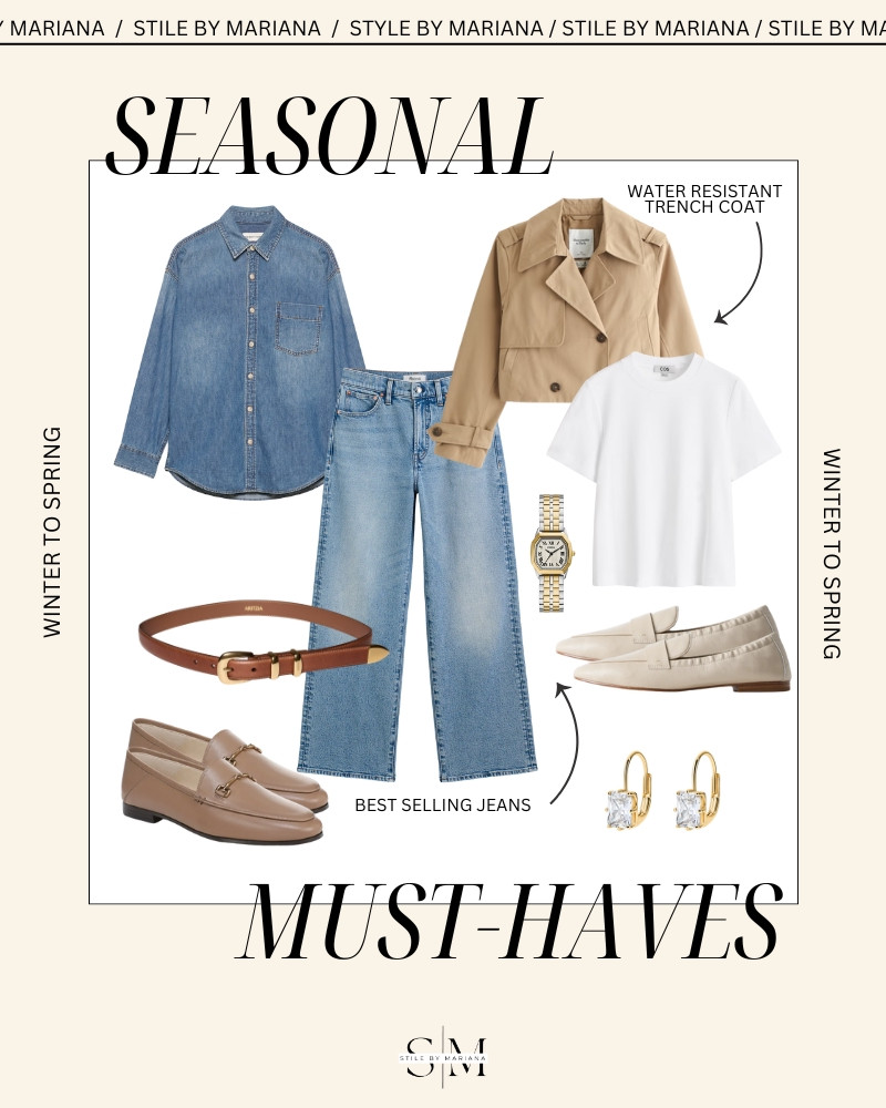 Seasonal must haves : spring basics 
#closetstaples #springbasics 

#LTKSeasonal #LTKmomlife