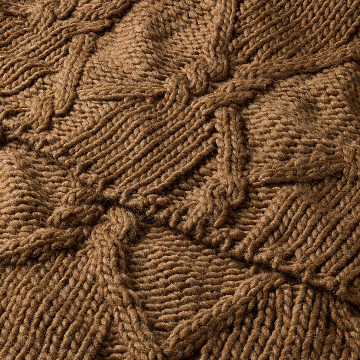 Cable Knit Throw Blanket Brown - Hearth & Hand™ with Magnolia | Target