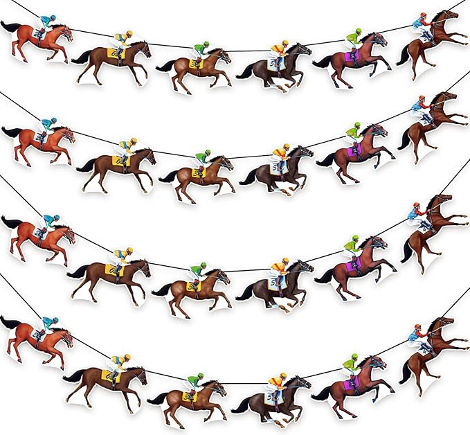 Kentucky Party Derby Day Banners Party Supplies Horse Racing Streamers Decorations（4PCS） | Amazon (US)