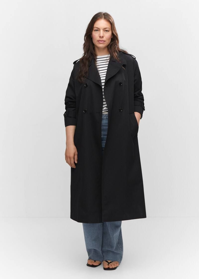 Double-button trench coat -  Women | Mango United Kingdom | MANGO (UK)