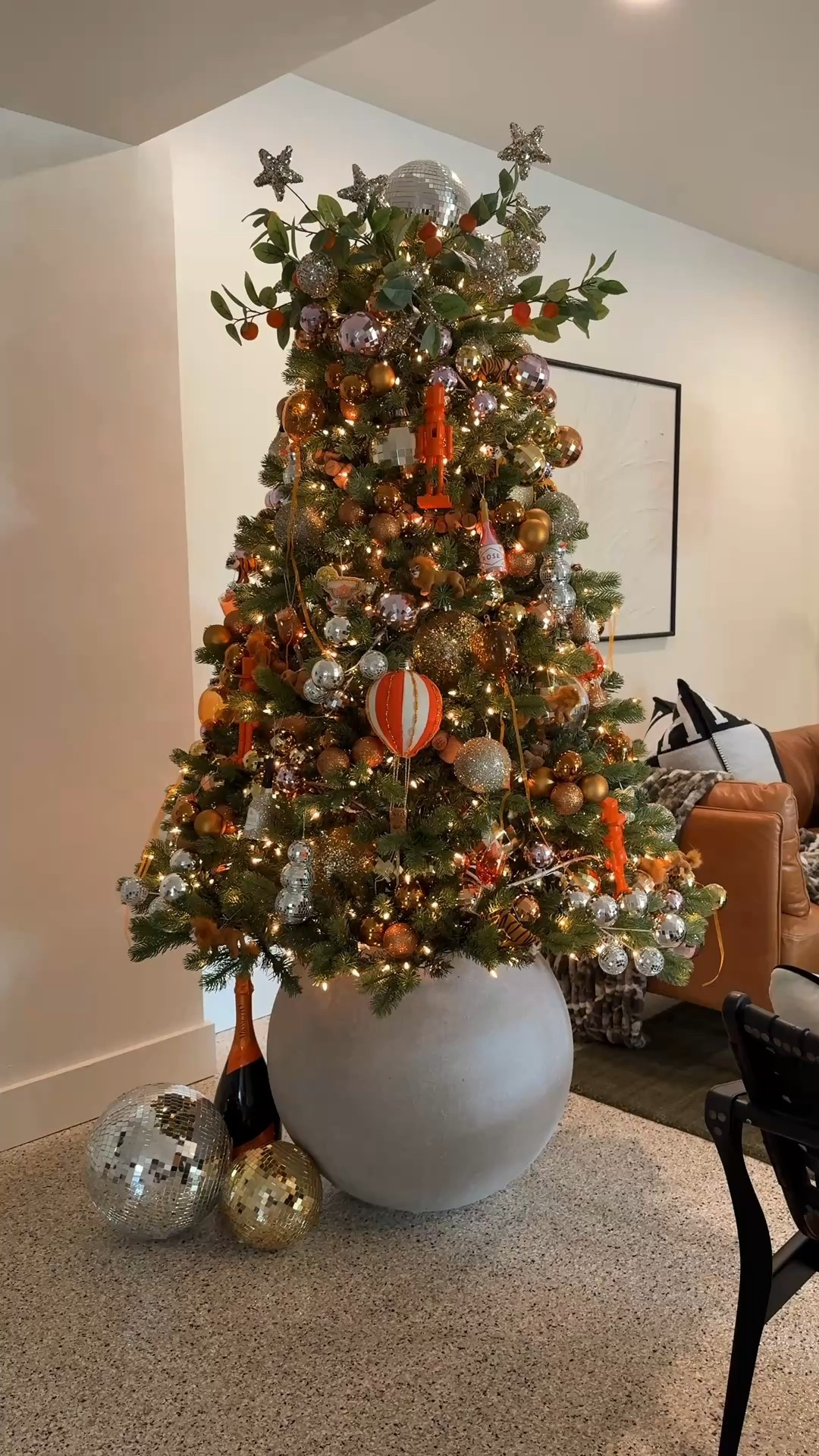 Aperol spritz Christmas tree! #meandmrjones 

#LTKHoliday #LTKSeasonal #LTKHome