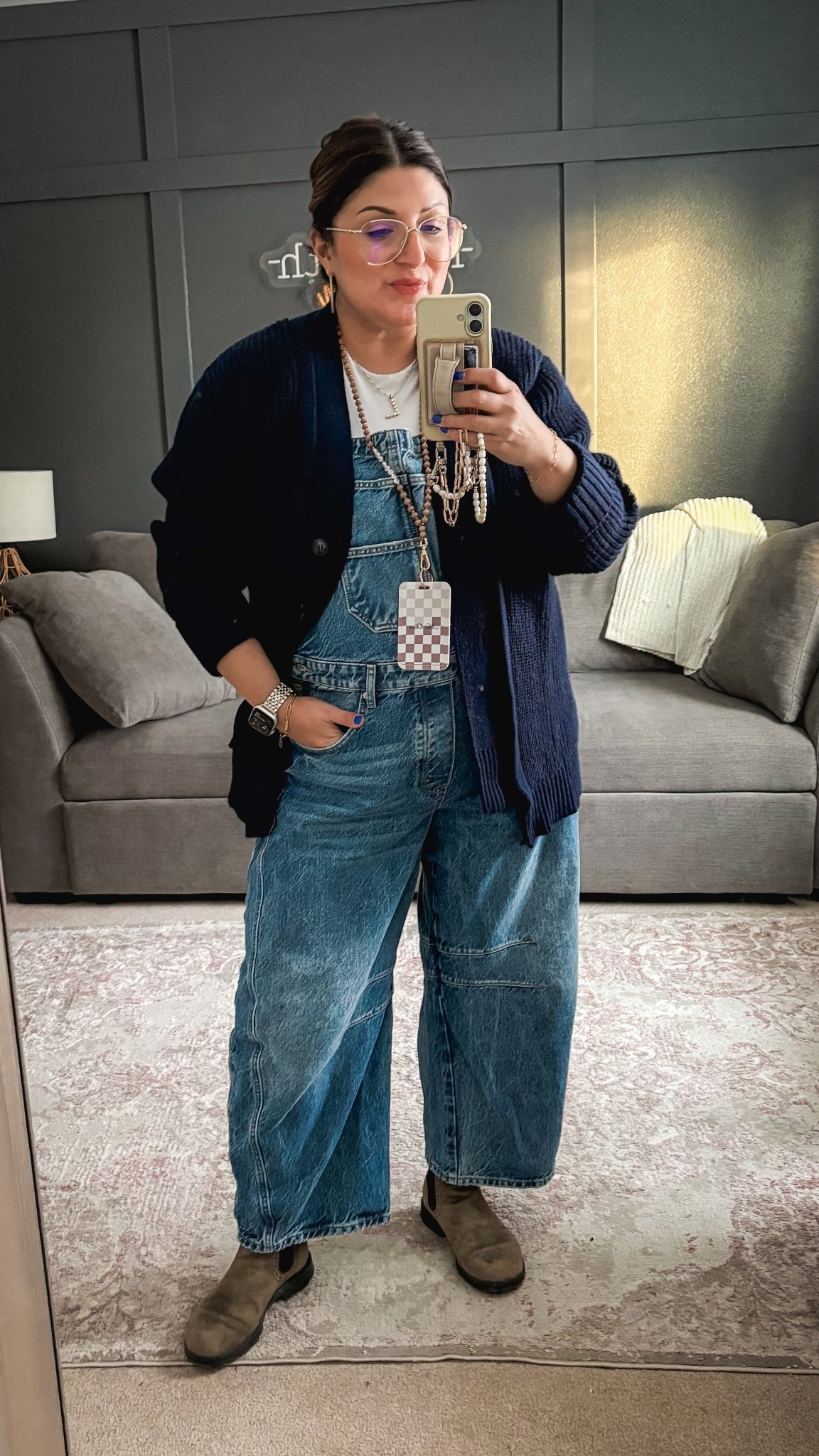 Mango oversized cardi is old but I linked similar, Free People overalls (XL), blundstone boots 

#LTKMidsize #LTKOver40 #LTKSeasonal