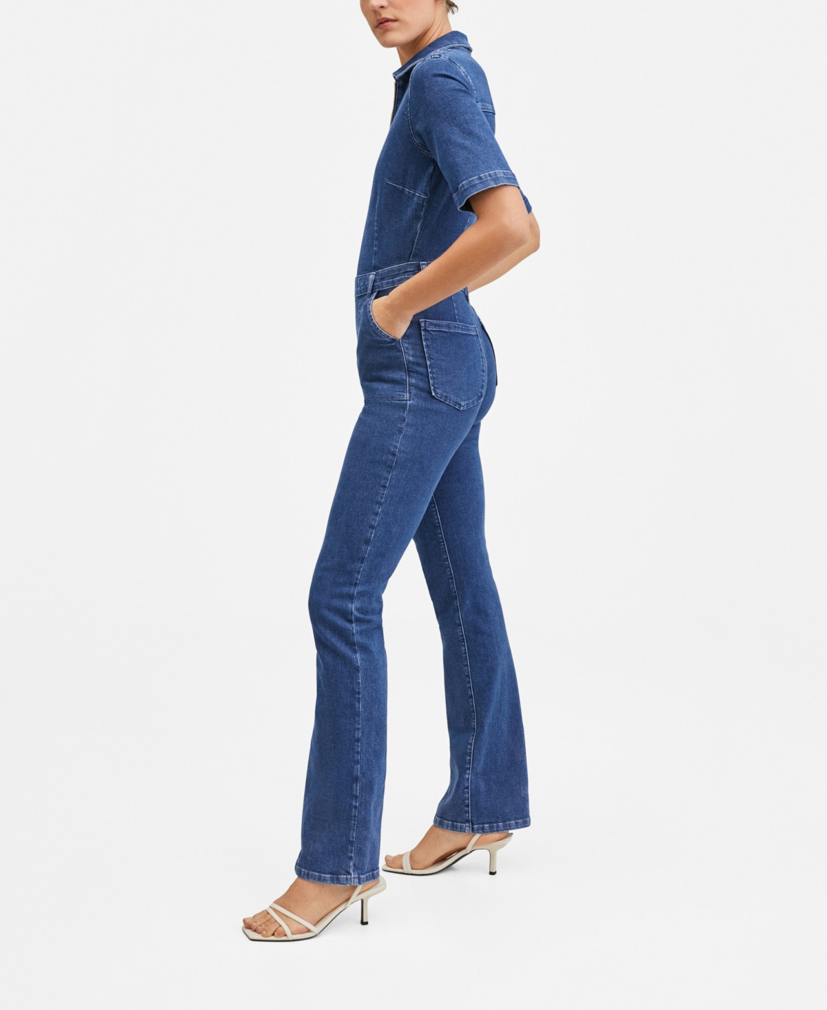 Mango Women's Zip Denim Jumpsuit | Macys (US)