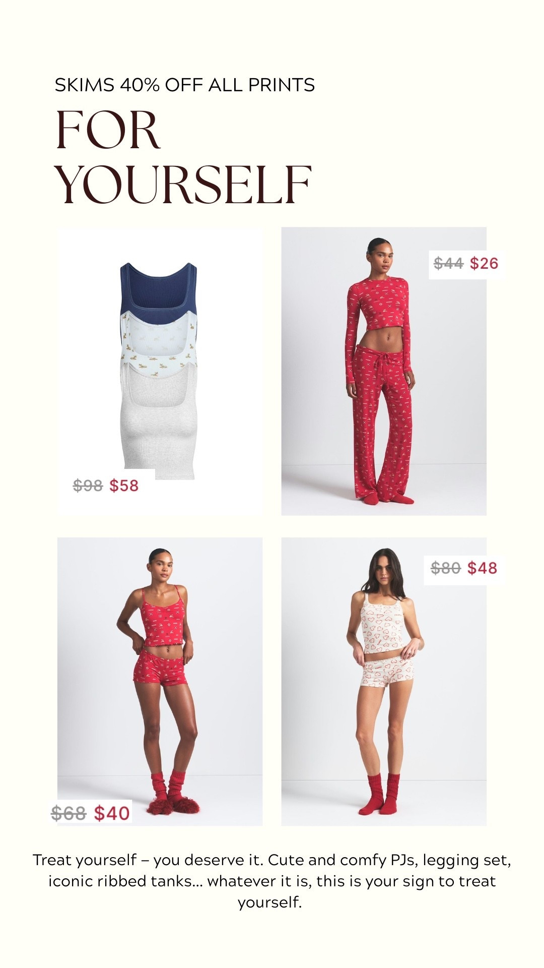 Take 40% off of all prints at skims 

#LTKSeasonal #LTKSaleAlert #LTKHoliday