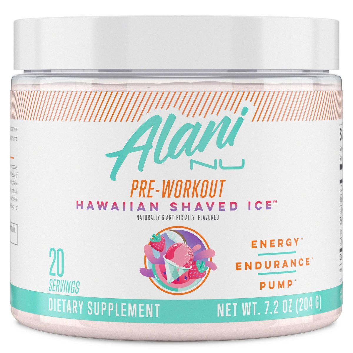 Alani Nutrition Pre-Workout Energy Supplement Powder - Hawaiian Shaved Ice - 7.2oz | Target