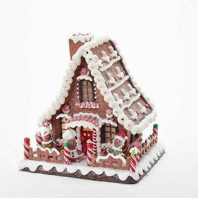 Kurt Adler 10" Battery-Operated Claydough LED Gingerbread House Tablepiece | Target