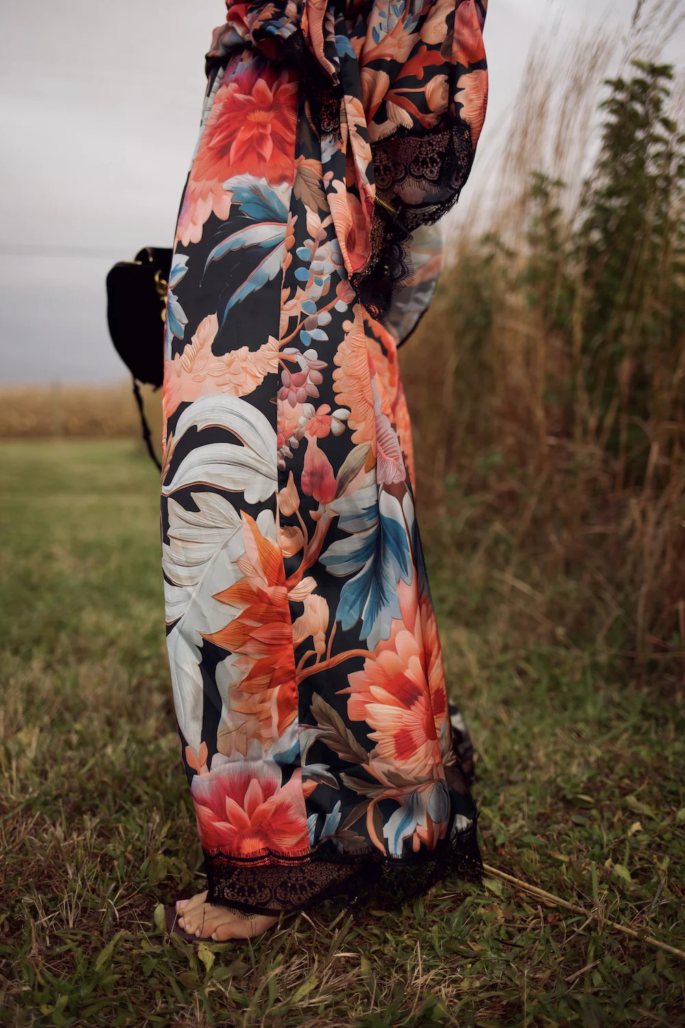 Lace Essential Wide Leg Pant - Midnight Floral | How Do You Wear That