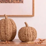 Small Woven Pumpkin Tabletop Decoration, Brown, 7", Fall by Way To Celebrate | Walmart (US)