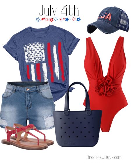 Perfect outfit for a picnic or backyard BBQ. #4thofjulyoutfit #amazonoutfit #summeroutfit 

#LTKSwim #LTKSeasonal #LTKU