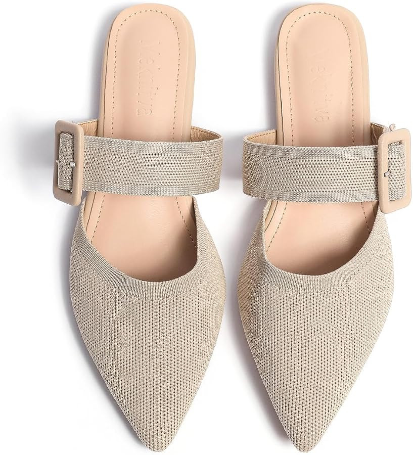 Pointed Toe Mules for Women Flats\uff0cSlip On Mules Backless\uff0cWide Width Mules\uff0cMule Sli... | Amazon (US)
