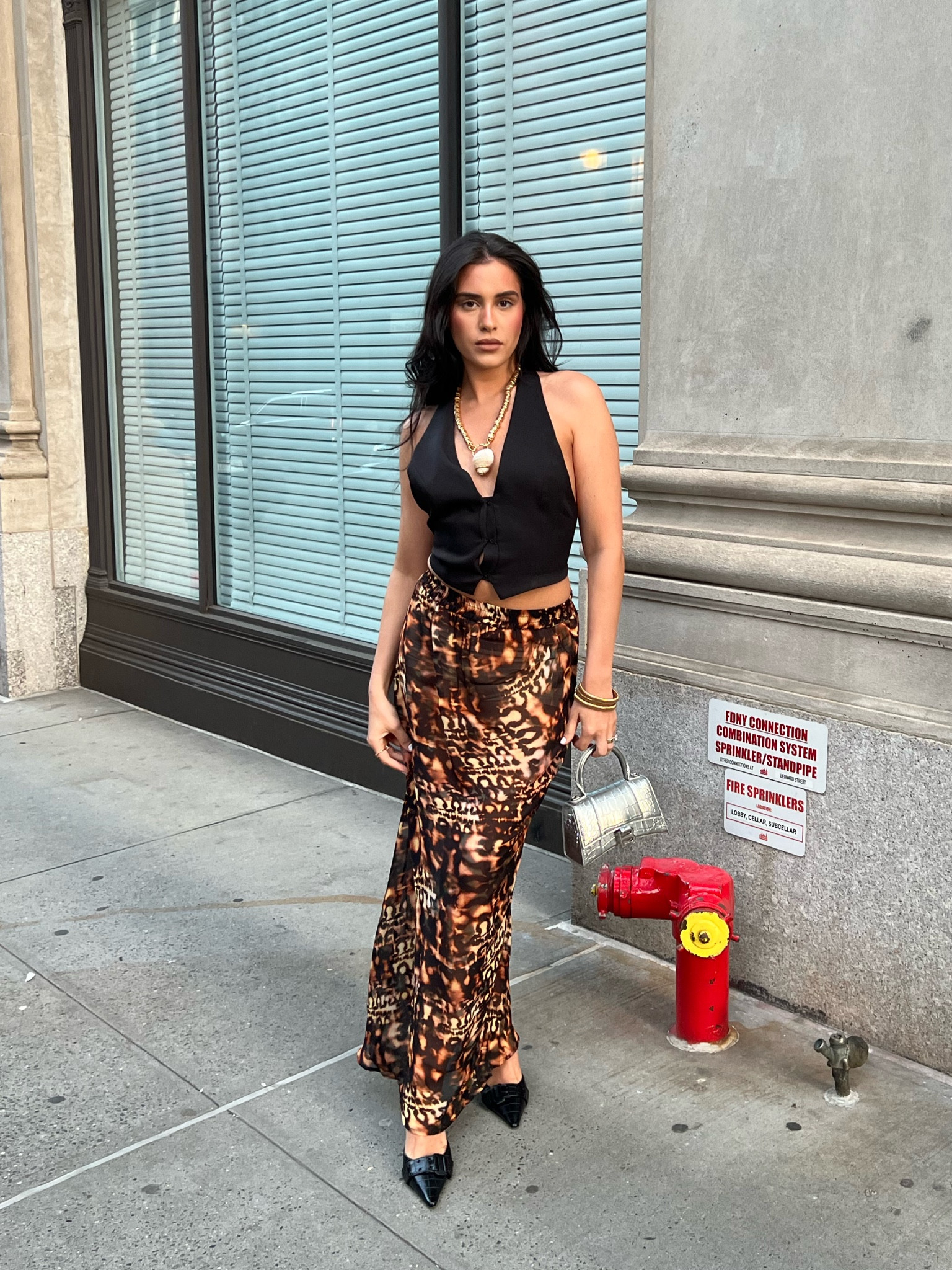 size small top, size medium skirt, top runs a little big, necklace zara, shoes steve madden dillon black crocodile (soldout but linked similar)
