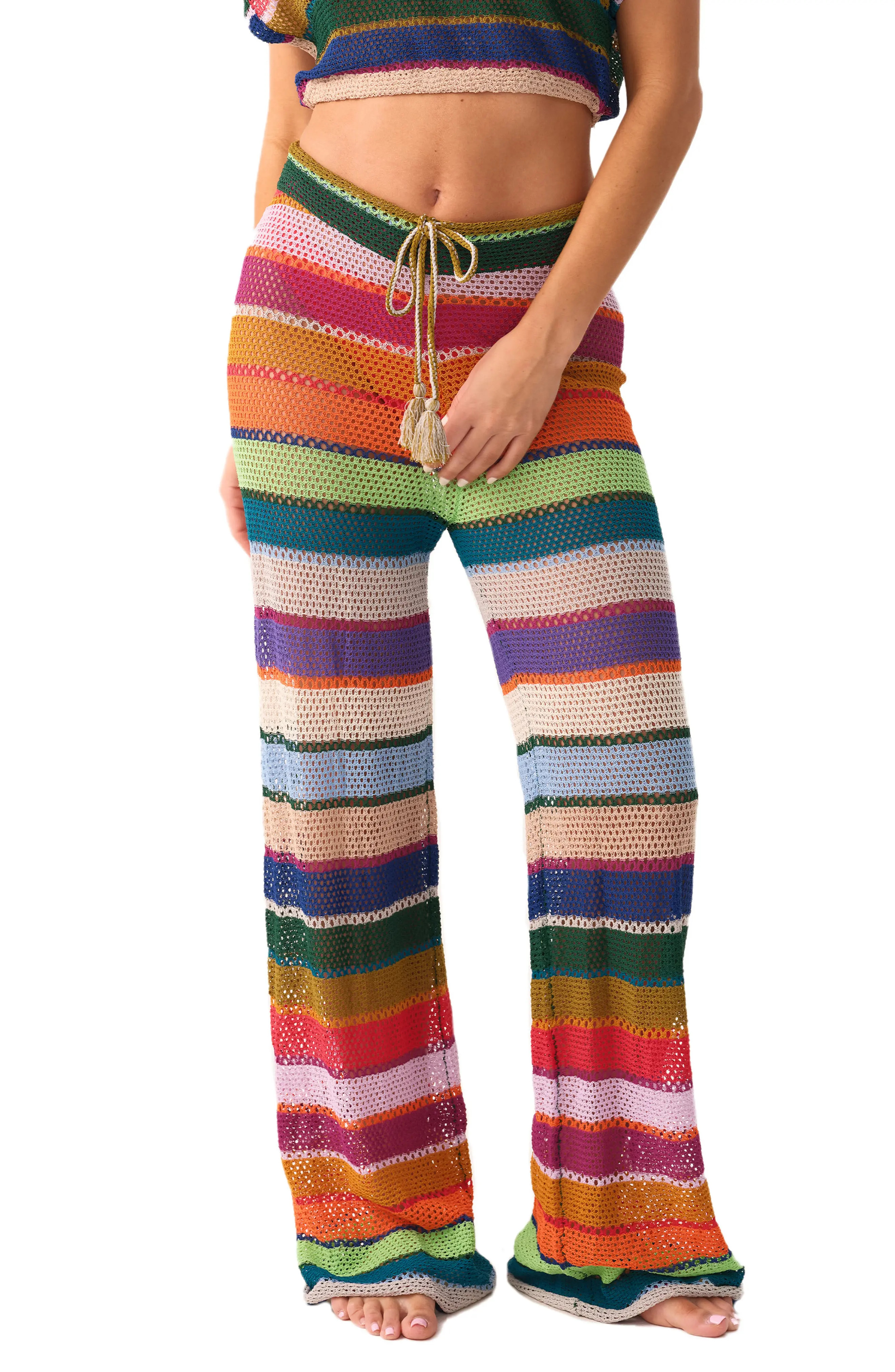 Bree Boho Stripe Sheer Cover-Up Pants (Women) | Nordstrom | Nordstrom