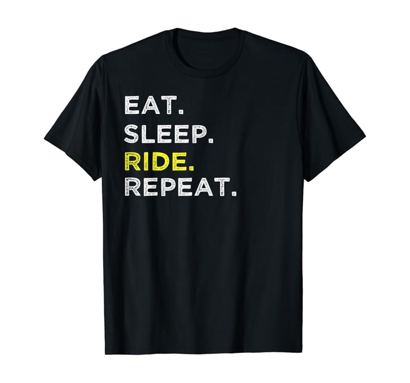 Funny Motorcycle Dirt Bike T-Shirt - Eat Sleep Ride Repeat | Amazon (US)
