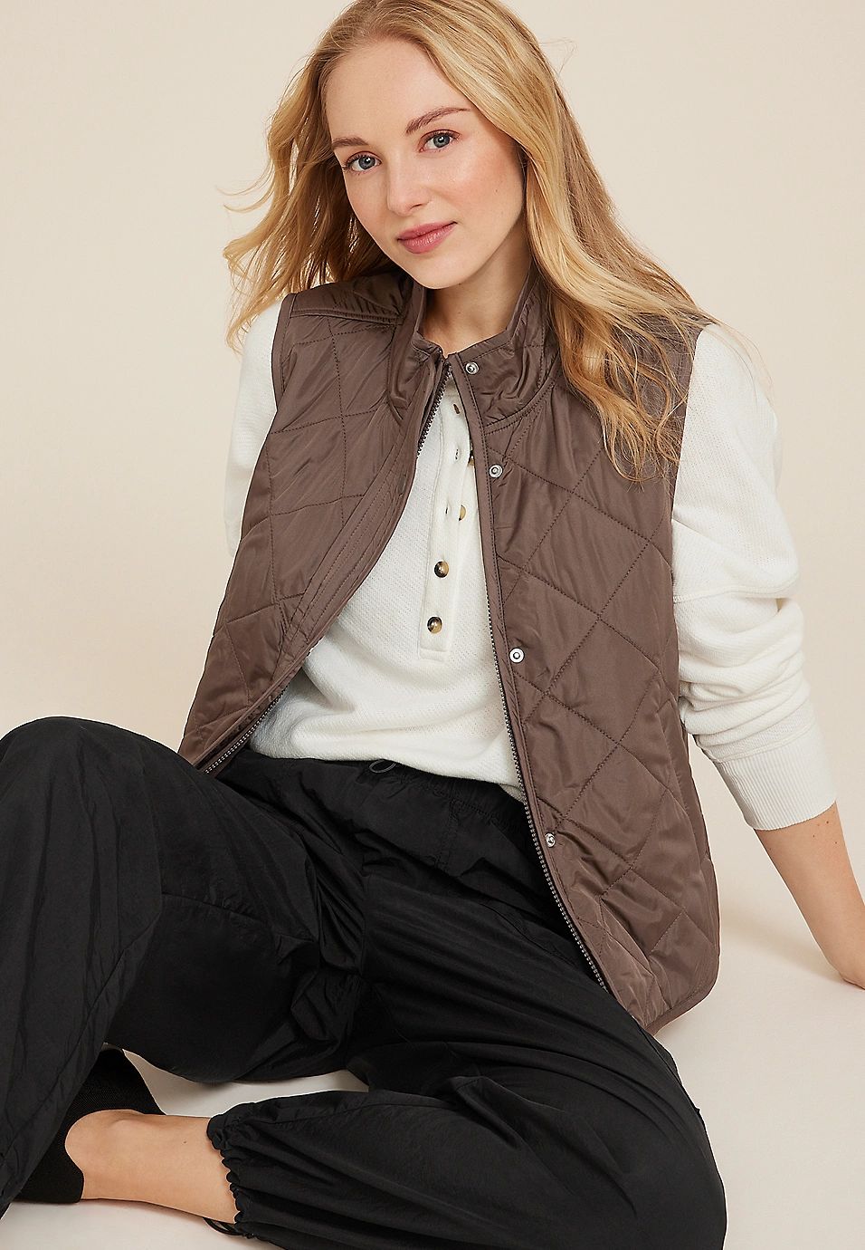 Featherweight Quilted Vest | Maurices