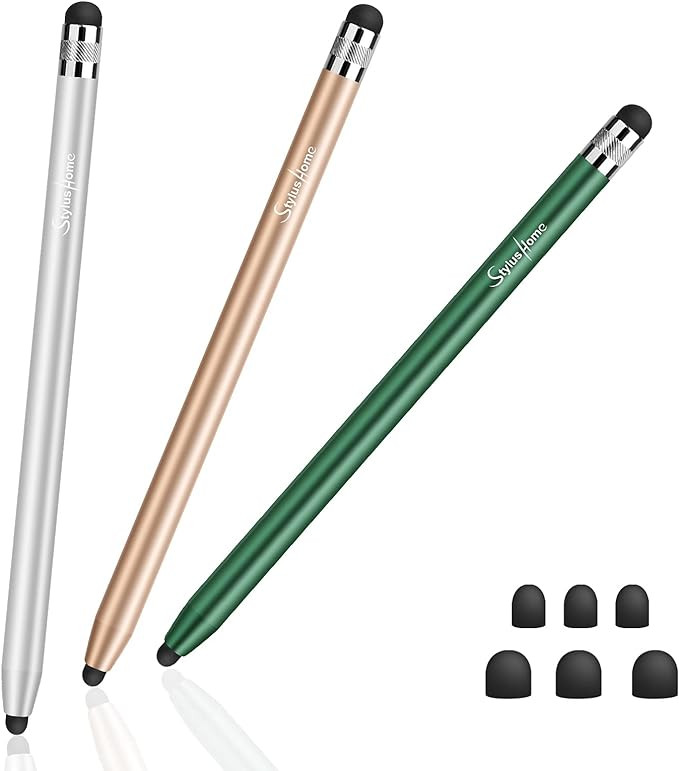 StylusHome Stylus Pens for Touch Screens (3 Pcs), Sensitivity & Precision Stylus, 2 in 1 Capaciti... | Amazon (US)