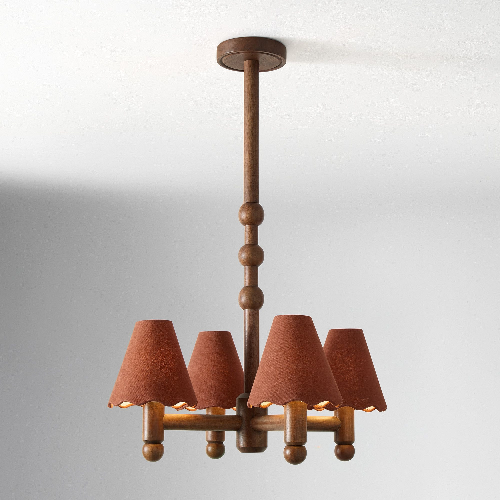 Pierce & Ward 4-Light Wood Chandelier (22") | West Elm (US)