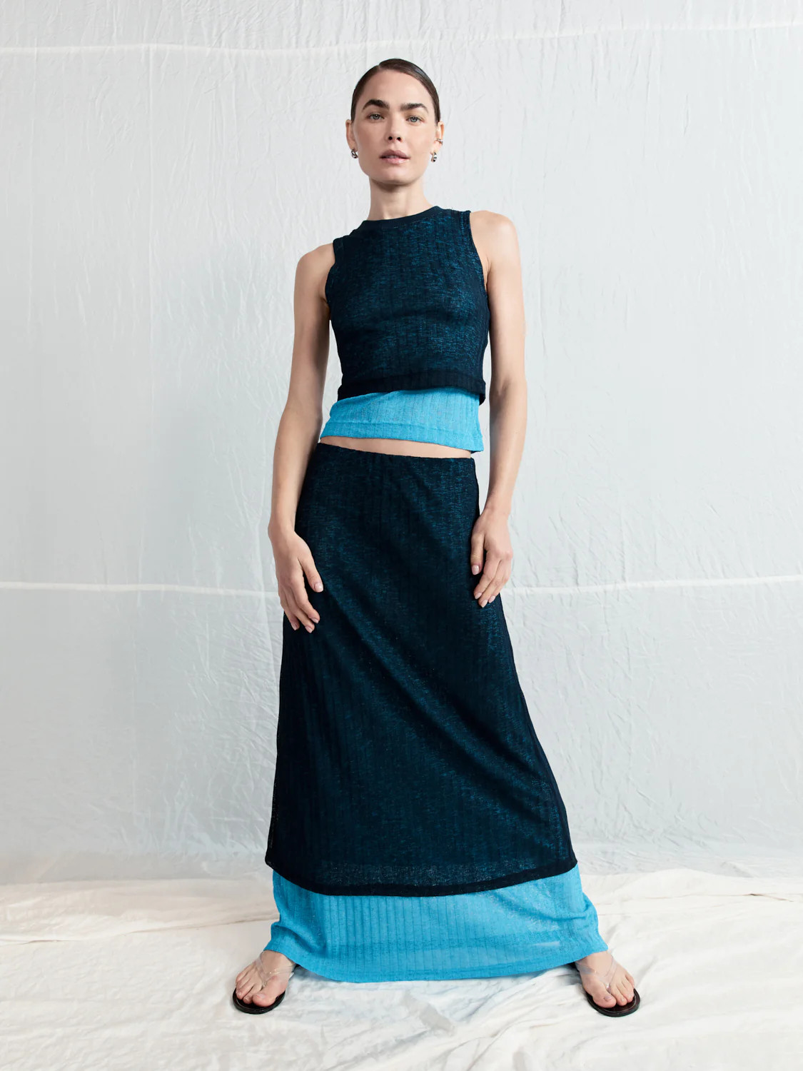 Jil Maxi Skirt Navy | VRG Grl