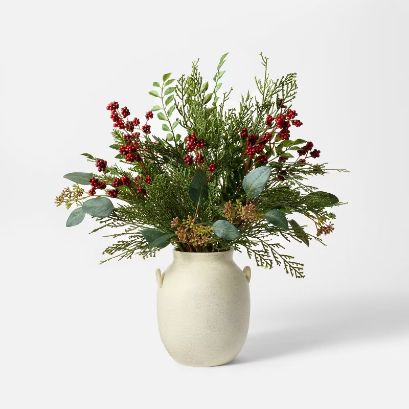 Red Berry Holiday Artificial Arrangement - Threshold™ designed with Studio McGee | Target