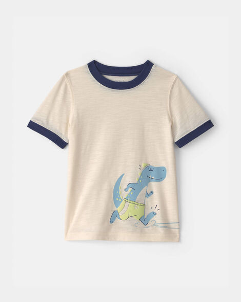 Toddler Boy Dinosaur Soccer Graphic Tee - Cream | Carter's Inc