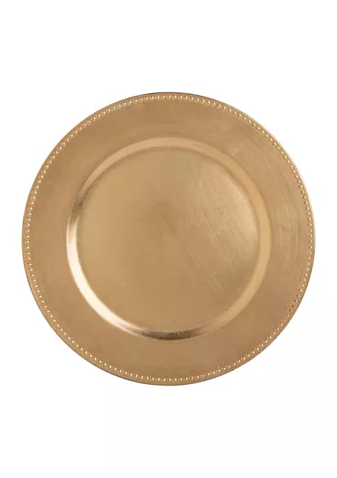 Gold Beaded Charger | Belk