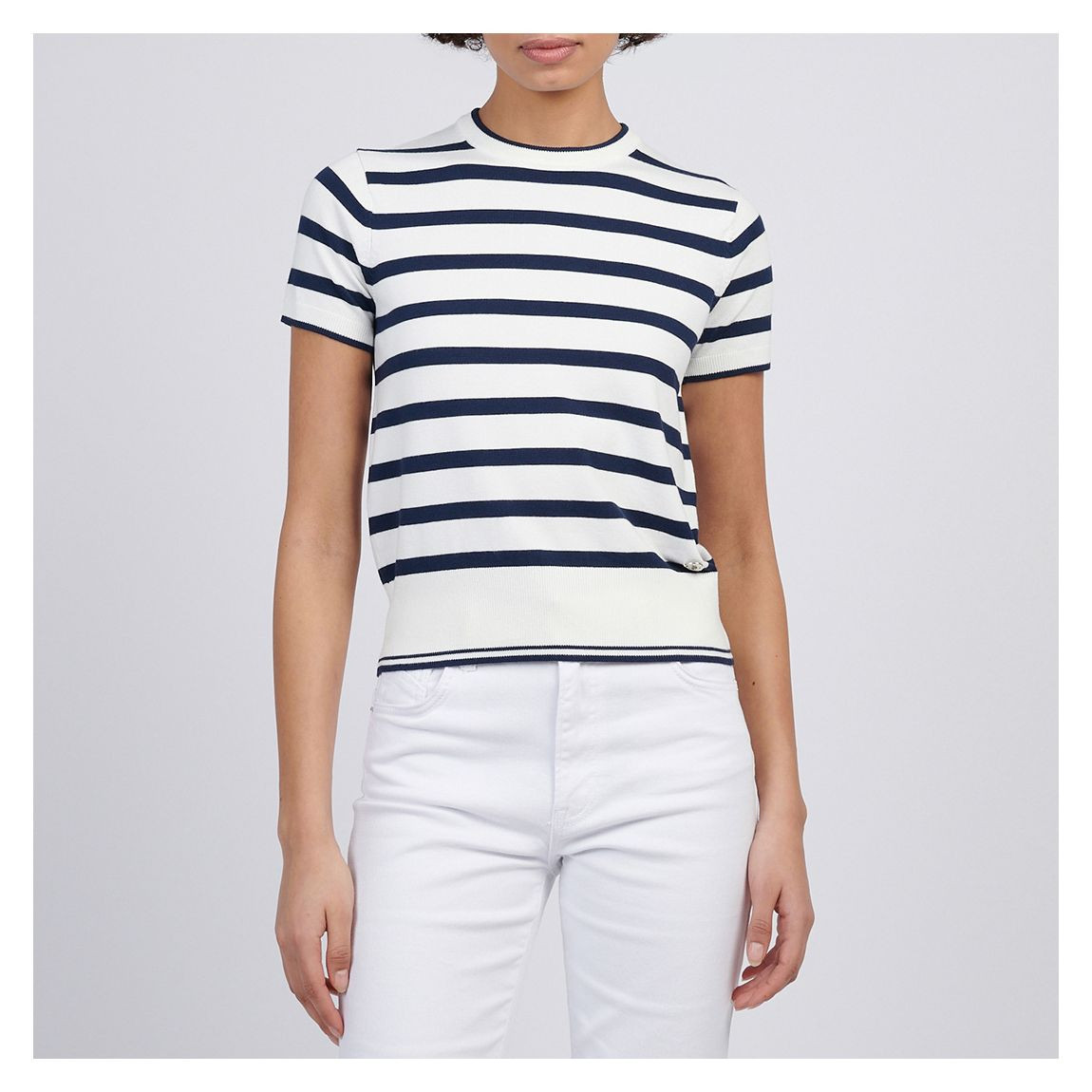 U.S. Polo Assn. White and Navy Striped Cardigan - BrandAlley | BrandAlley