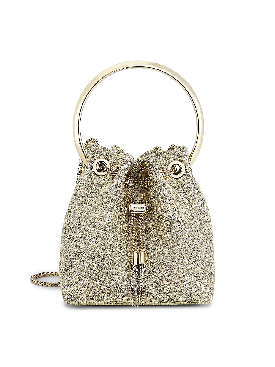 Women's Bon Bon Woven Metallic Top Handle Bag - Champagne | Saks Fifth Avenue