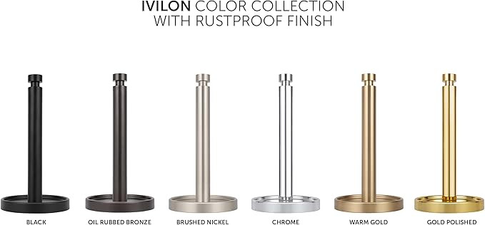 Ivilon Countertop Paper Towel Stand - Steady and Easy Tear - Fits All Paper Towel Rolls - Warm Go... | Amazon (US)