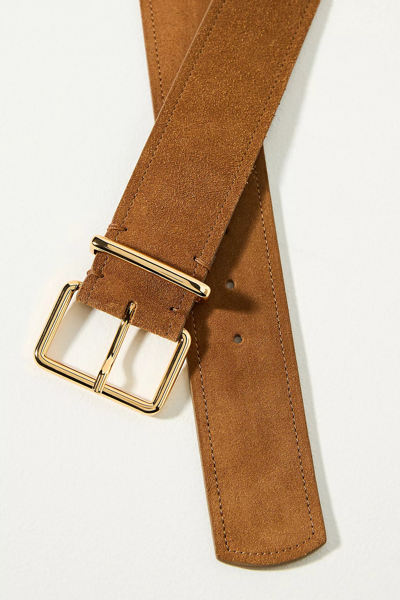 Square-Buckle Suede Belt | Anthropologie (US)