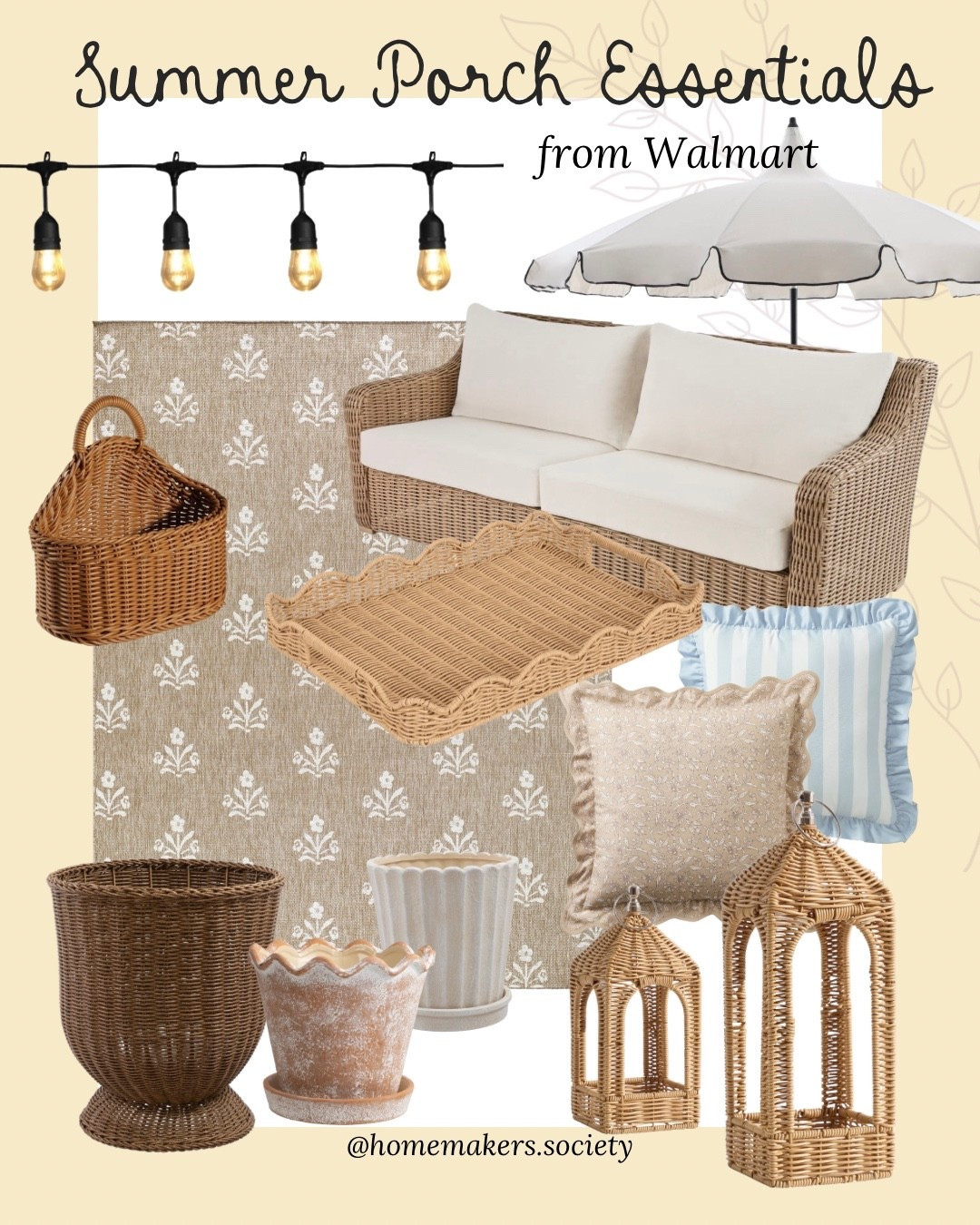 There’s something about a pretty porch that makes the whole summer feel slower. Linking everything I’m loving @walmart this season — tap to shop!