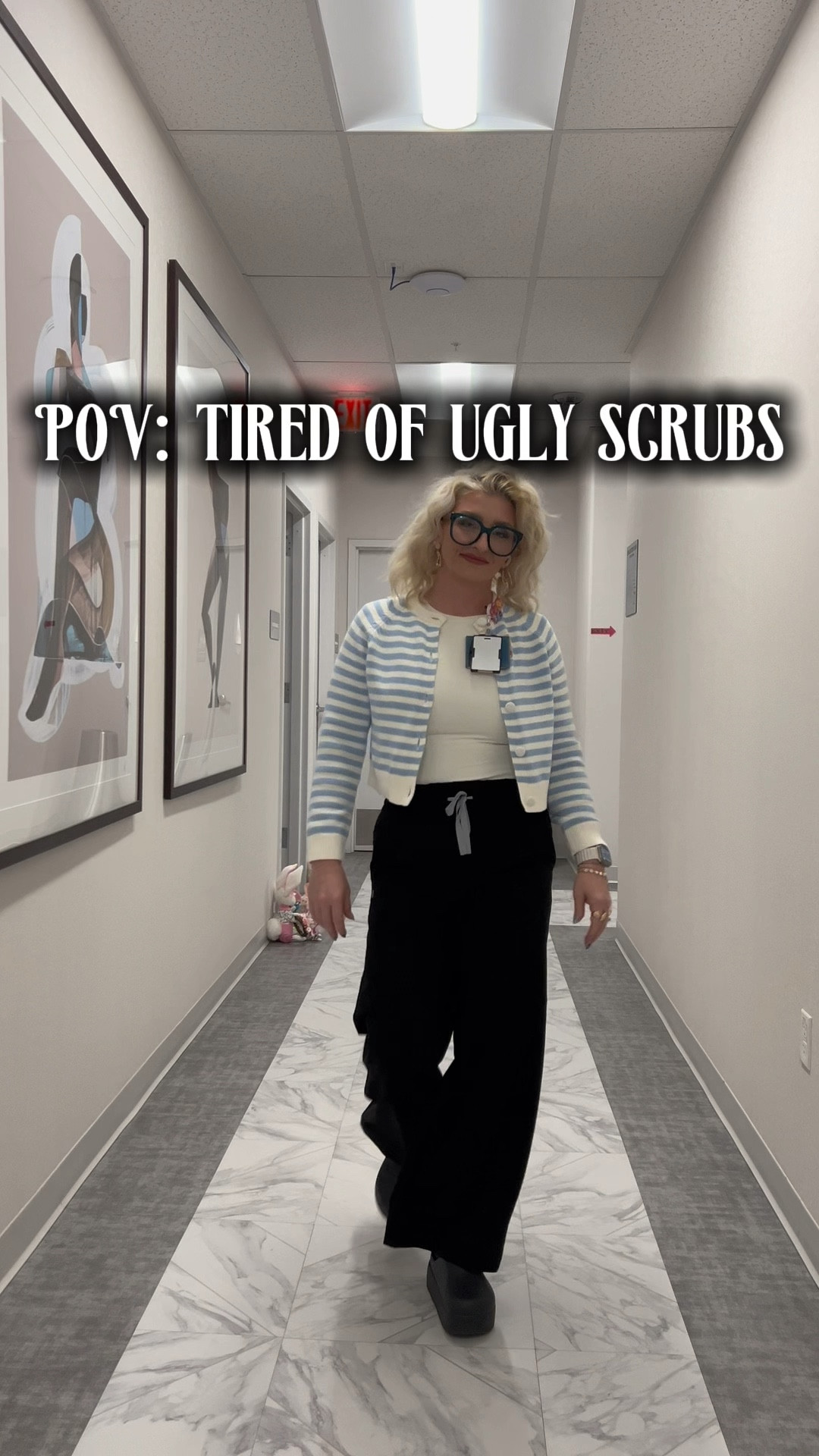 finally found scrubs that don’t feel boxy and still look put together
comfortable enough for a full shift but still flattering which is hard to find

added the cardigan to pull it all together

everything is linked