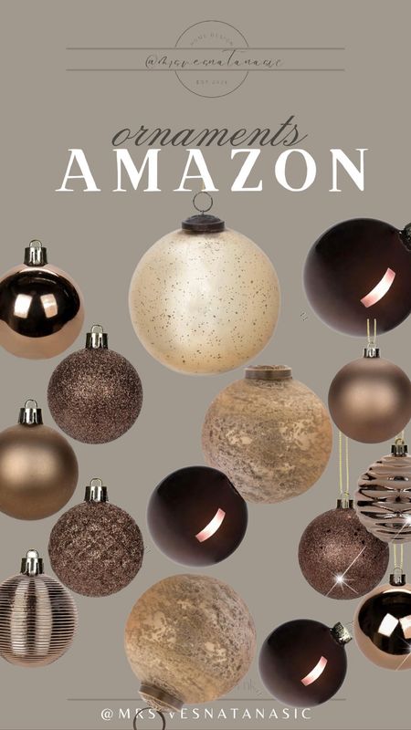 Amazon ornaments in this season’s trending color brown! I love this color and have ornaments from last year too! 

Amazon home, Amazon ornaments, ornaments, Christmas decor, Christmas tree, ornaments, Amazon Christmas, Amazon Holiday, 

#LTKSeasonal #LTKHoliday #LTKhome