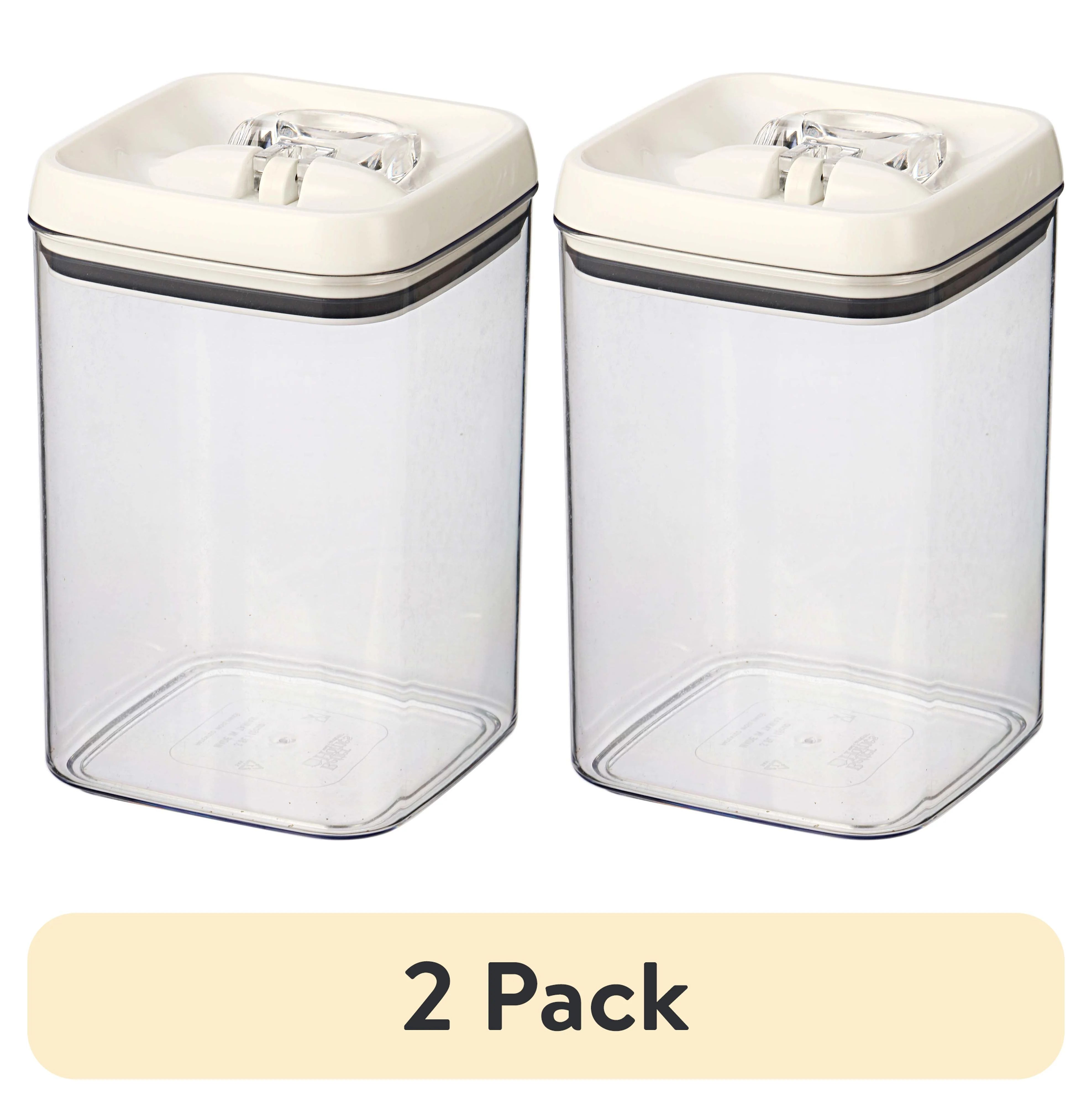 (2 pack) Better Homes & Gardens Canister - 13.8 Cup Flip-Tite® Square Food Storage Container | Walmart (US)