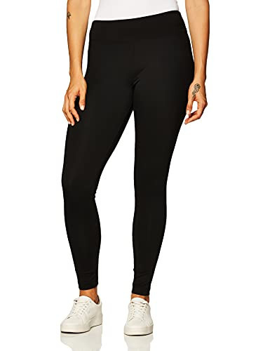 Danskin Women's Signature Wide Waist Yoga Ankle Leggings, Rich Black, X-Small | Amazon (US)