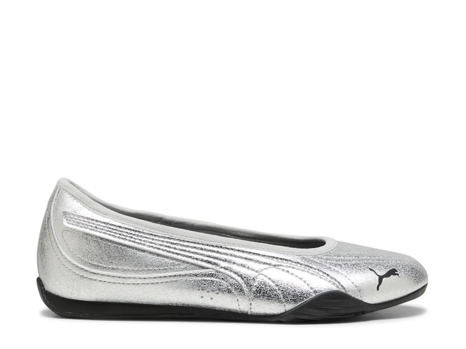 Puma Catch Soleil Ballet Flat | Women's | Silver Metallic | Size 9.5 | Flats | Athletic | DSW