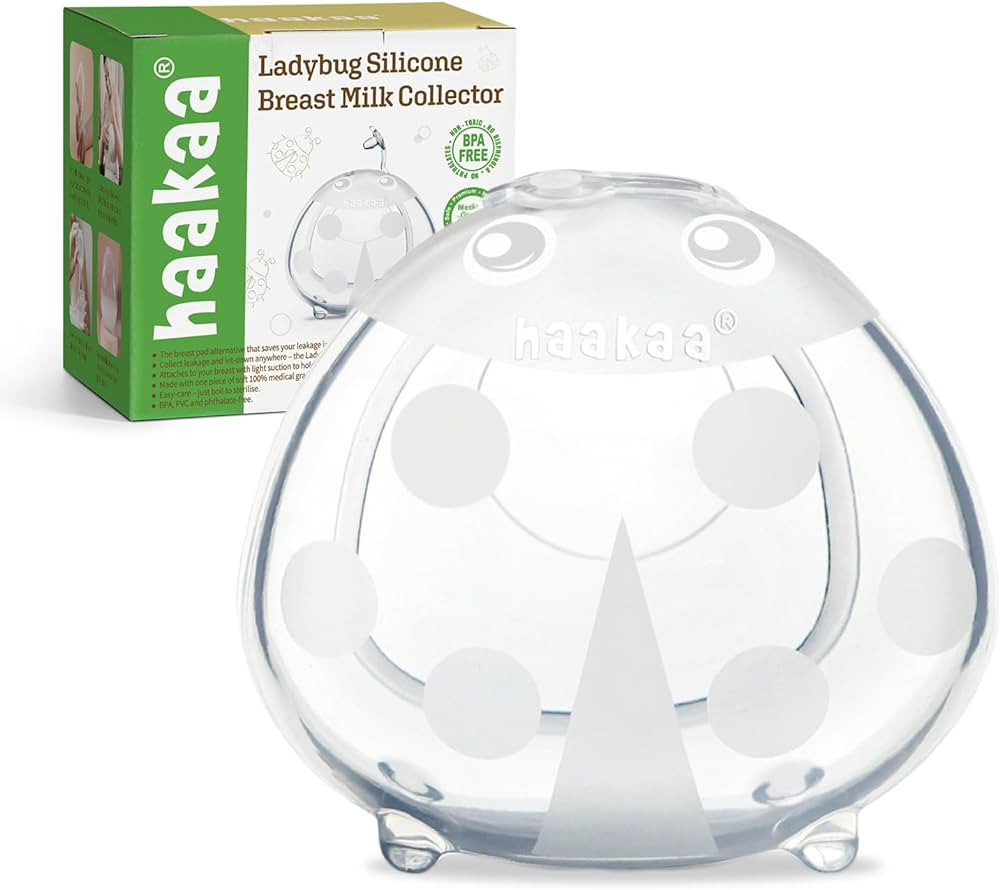 haakaa Ladybug Silicone Breast Milk Collector - Breast Shells Nursing Cup for Breastfeeding, Prot... | Amazon (US)