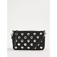 Black Studded Cross Body Zip Closure Bag | George at ASDA