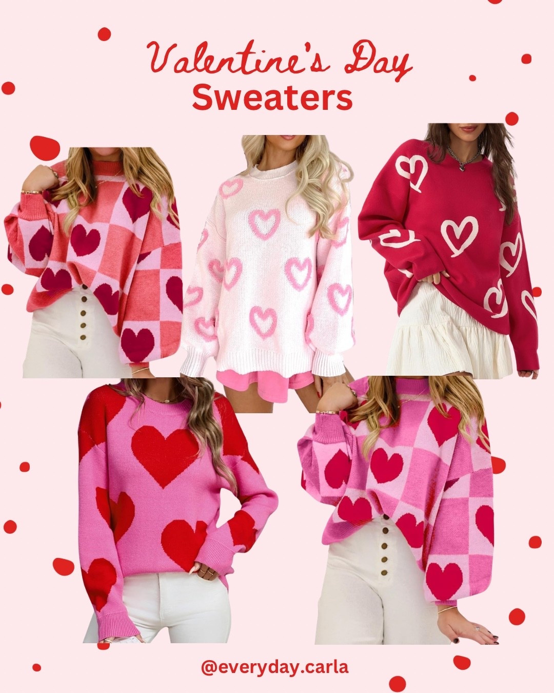 Amazon Valentine’s Day Sweaters
❤️🎀💌🎀

Amazon | Sweaters | VDay 

#LTKValentine #LTKootd