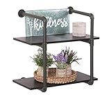 10" 2-Tier Industrial Pipe Shelf Wall Bracket | Barnwood Studio LFK | Amazon (US)