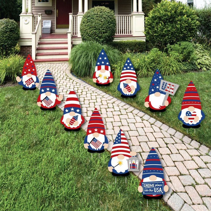Big Dot of Happiness Patriotic Gnomes - Lawn Decorations - Outdoor Memorial Day, 4th of July and ... | Target