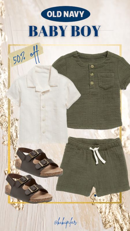 Old navy 50% off 
What I bought
I’m my cart
Baby boy
Baby boy summer
Summer clothing
Baby summer
Boy clothes
Baby clothes
Toddler sandals
Kids birks dupe 
Kid’s Birkenstock 
Short for boy 
Baby shorts
Linen shirt
Summer clothes for boy 
Summer basics
Summer staples
Baby boy staples for summer


#LTKsalealert #LTKkids #LTKbaby