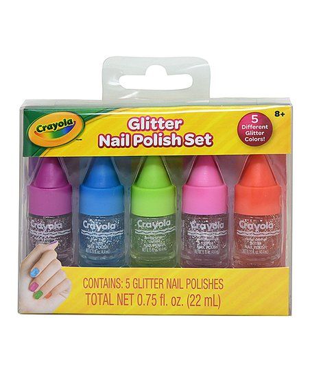 Crayola Glitter Nail Polish - Set of Five | Zulily