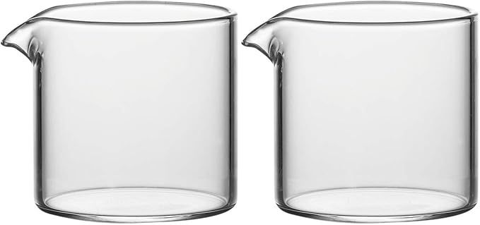 Sizikato 2pcs Transparent Glass Creamer, 4oz Mini Coffee Milk Creamer Pitcher. | Amazon (US)