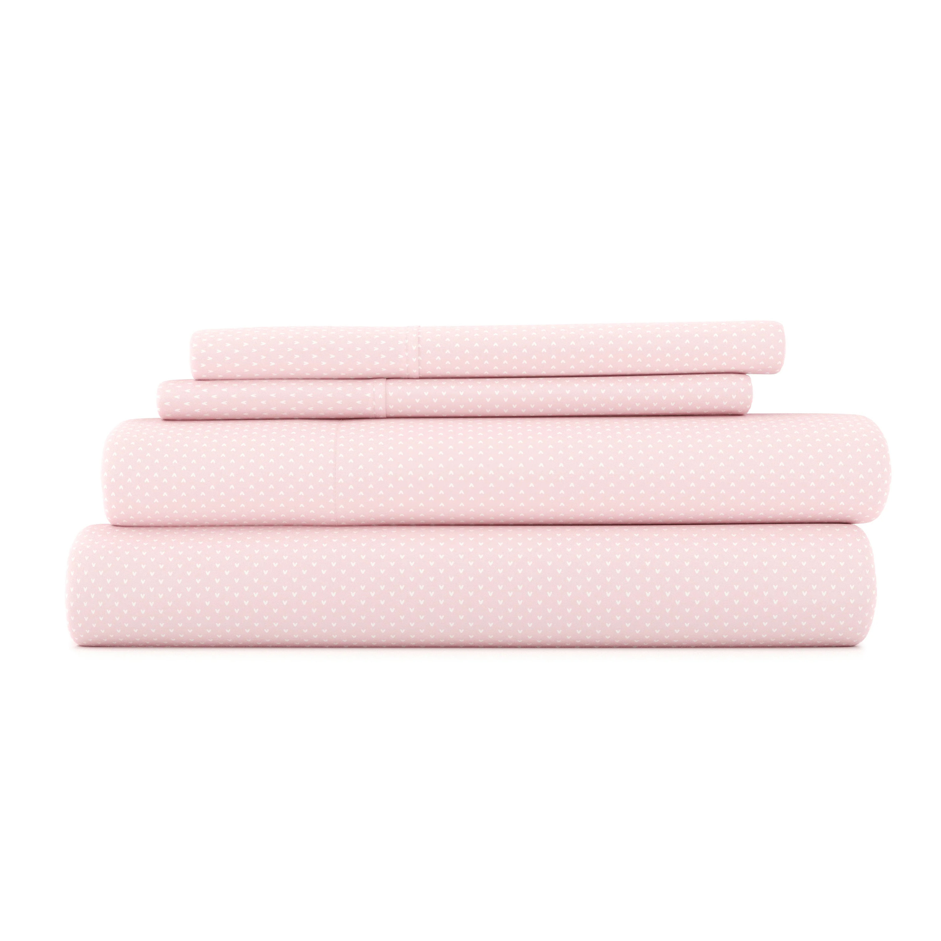 My Heart Pattern 4-Piece Sheet Set | Linens and Hutch